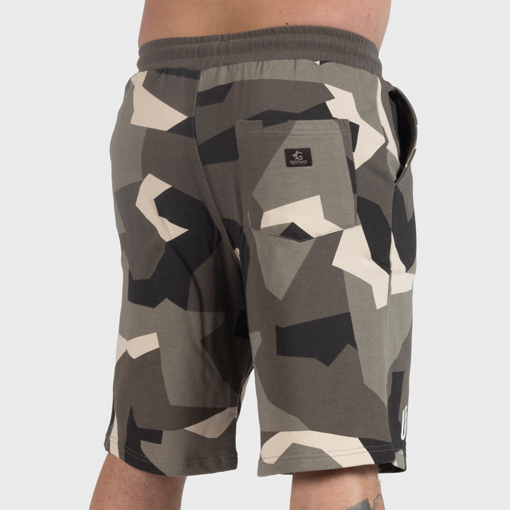 Premium Sweatshorts, Grimfrost, M90 Brun Camo