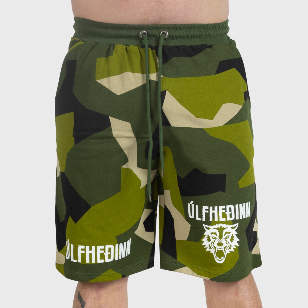 Premium Sweatshorts, Ulfhedinn, M90 Grön Camo