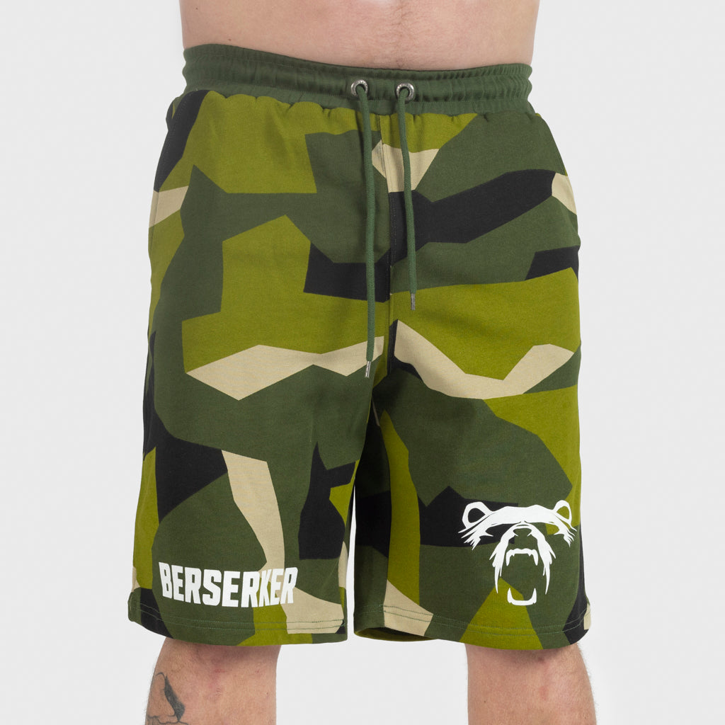 Premium Sweatshorts, Berserker, M90 Grön Camo