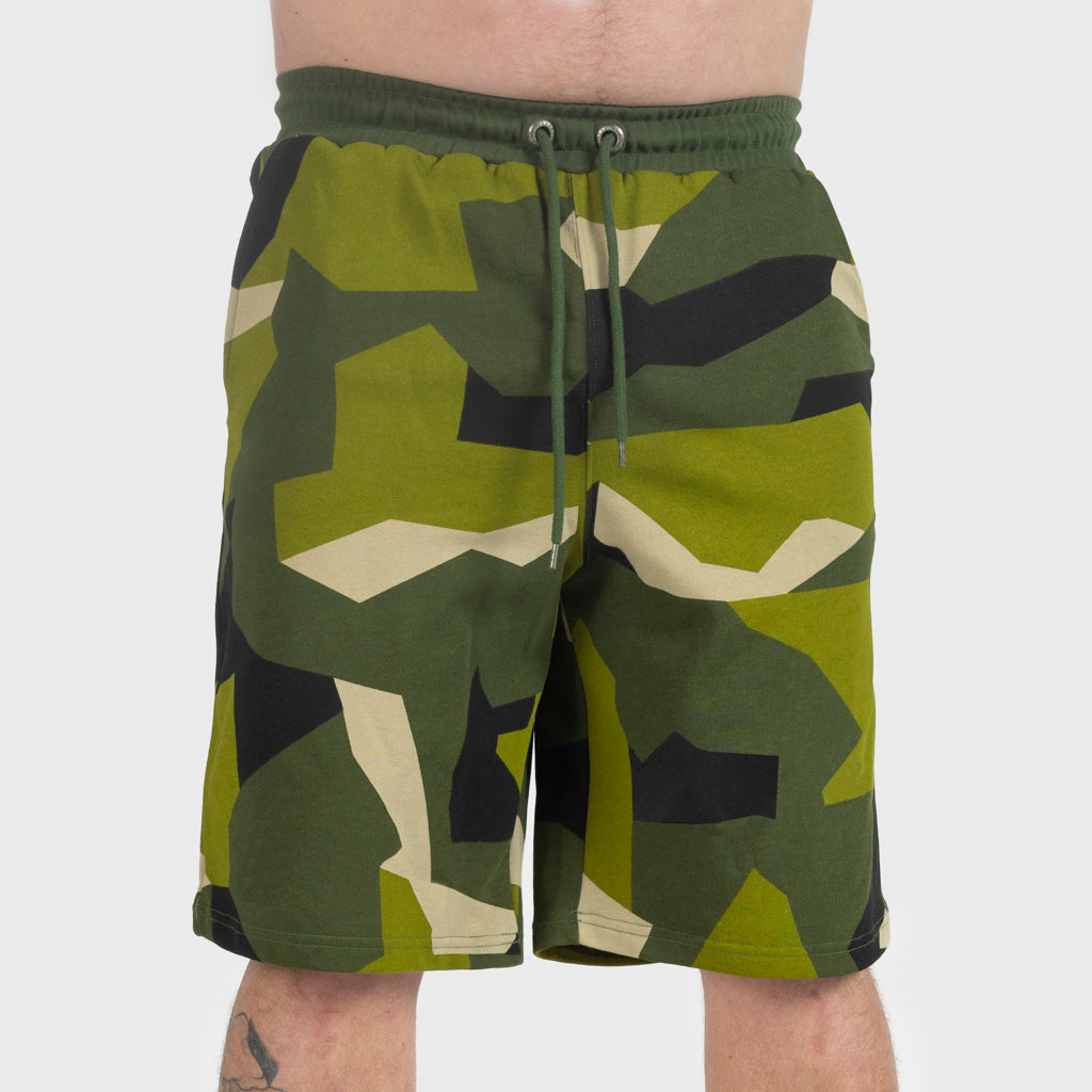 Premium Sweatshorts, Grimfrost, M90 Grön Camo