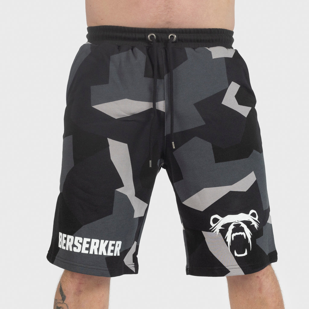 Premium Sweatshorts, Berserker, M90 Grå Camo