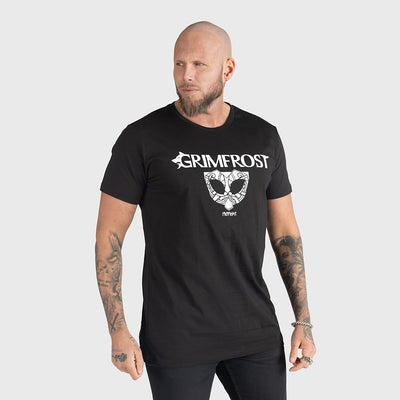 Premium Tee, Grimfrost Clan Mask, Svart