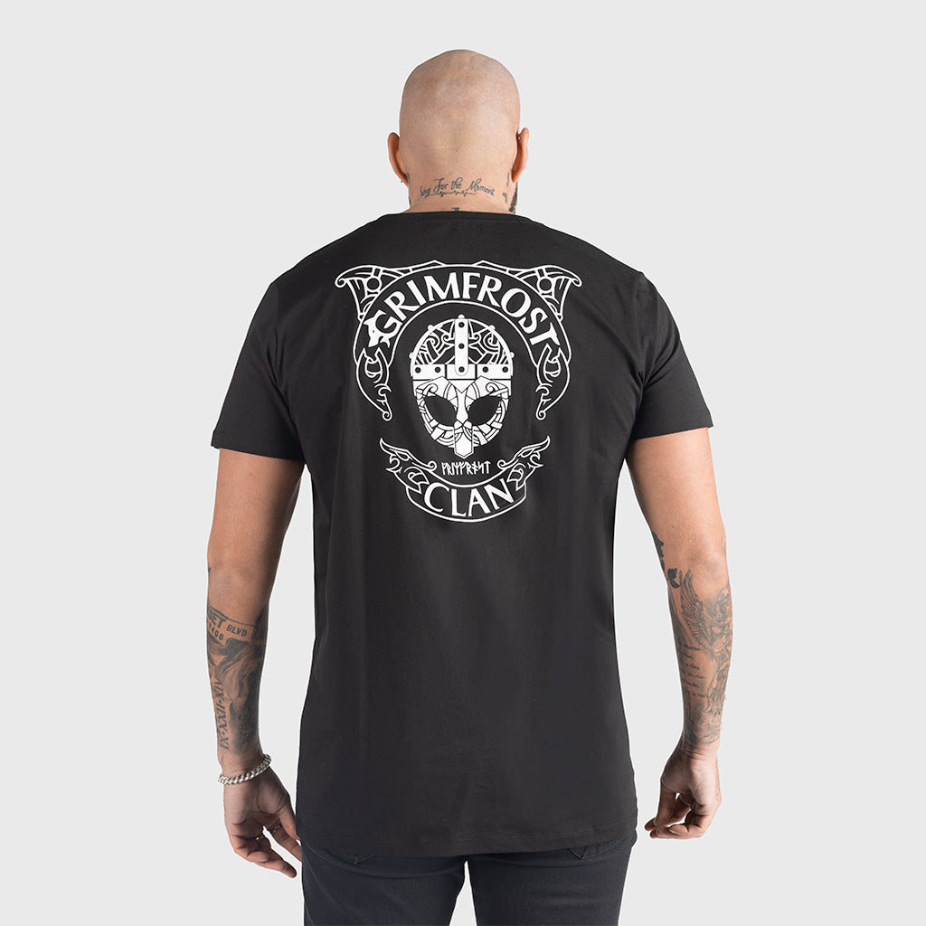 Premium Tee, Grimfrost Clan Mask, Svart