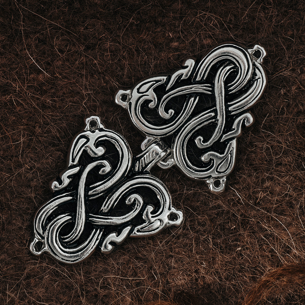 Clasps - Lindworm Clasp, Silver - Grimfrost.com