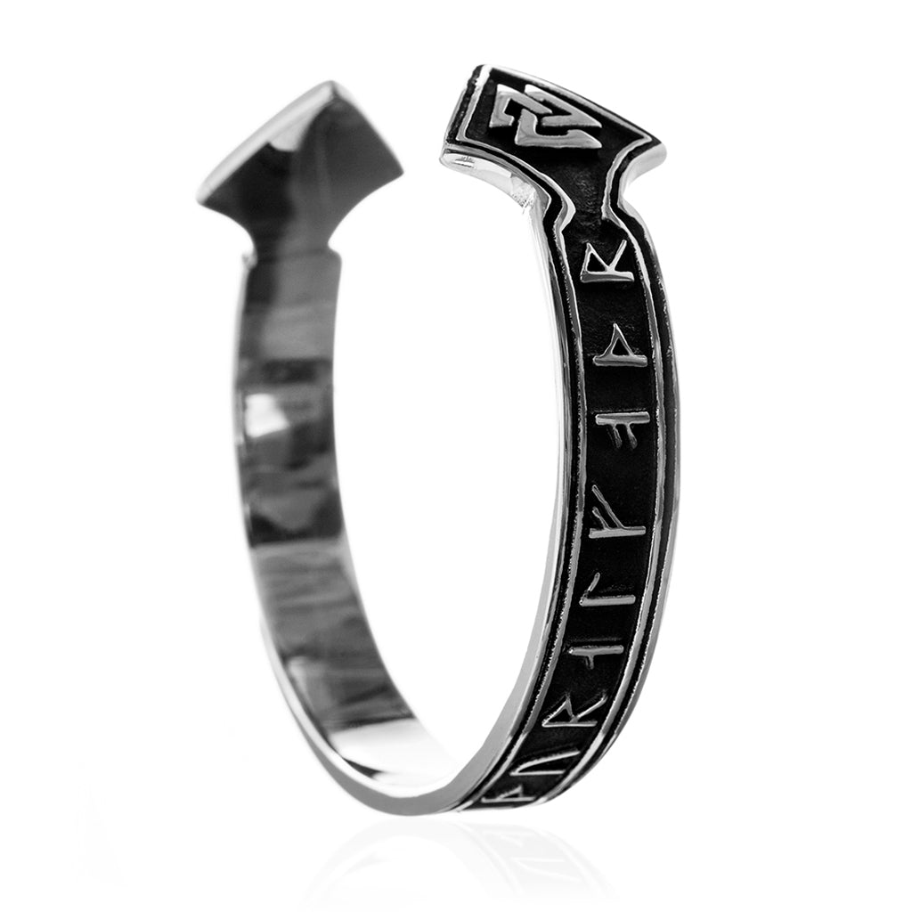 Arm Rings - Odin Cuff, Stainless Steel - Grimfrost.com