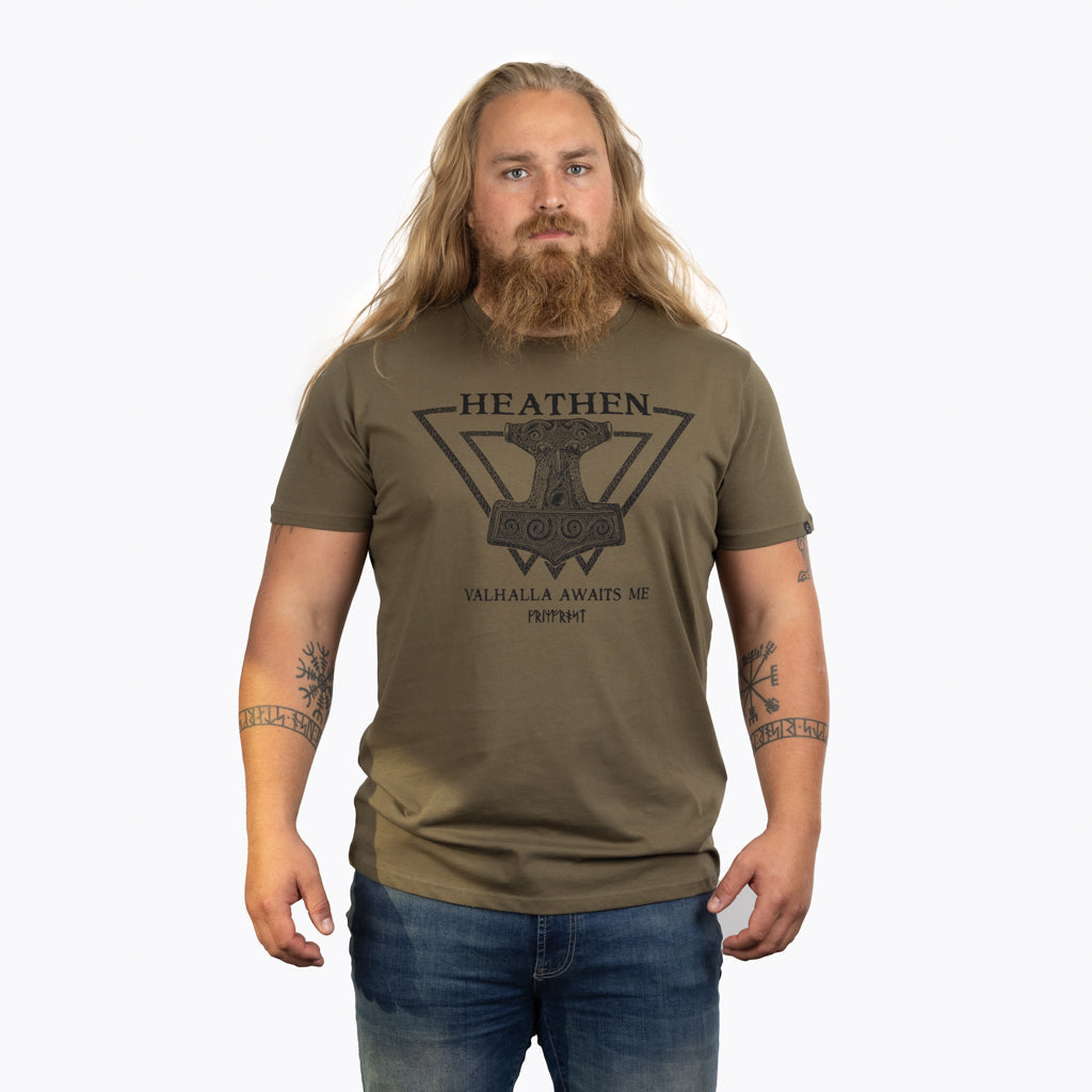 Premium Tee, Heathen, Green