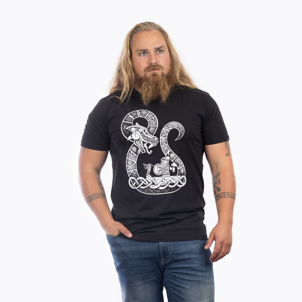 Premium Tee, Thor vs Jormungandr, Svart