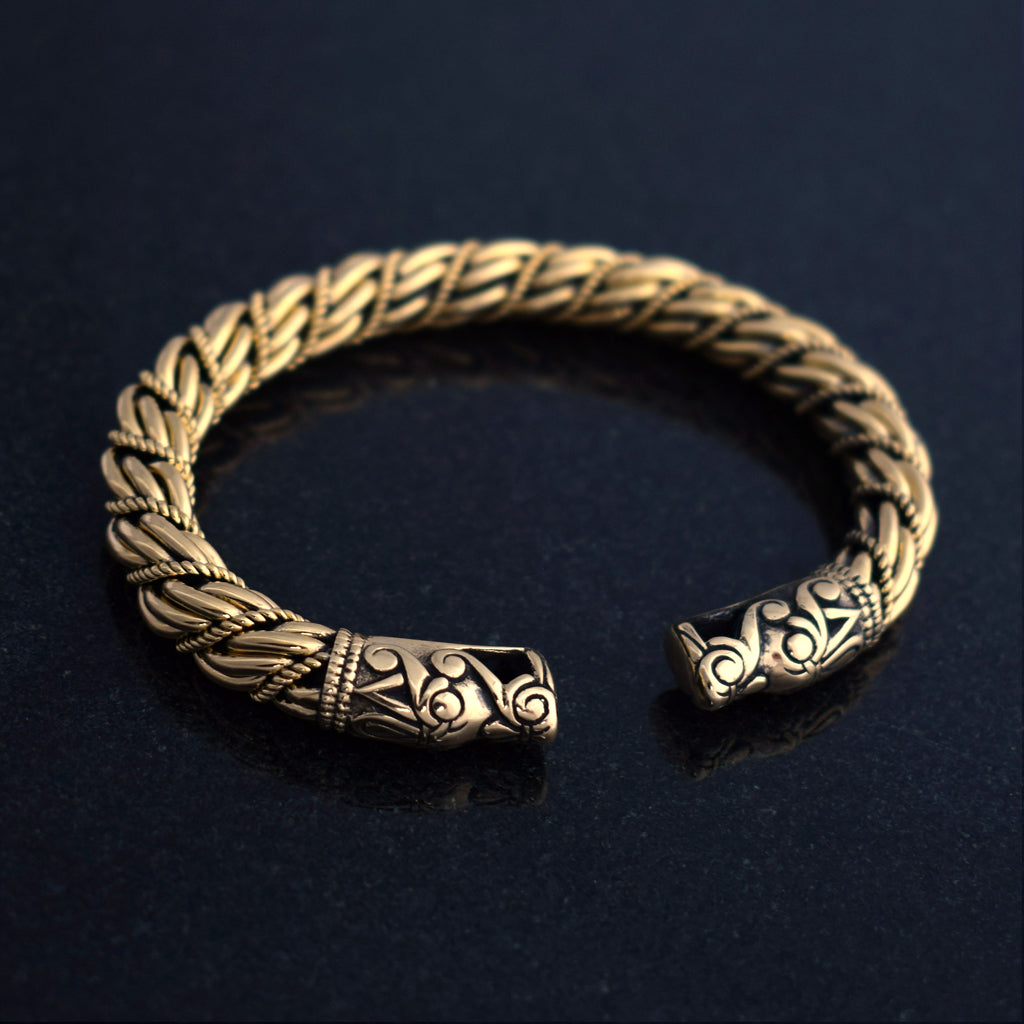 Gotland Dragon Armring, Bronze – Grimfrost Intl
