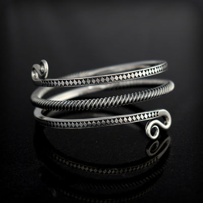 Premium spiralarmring, Silver