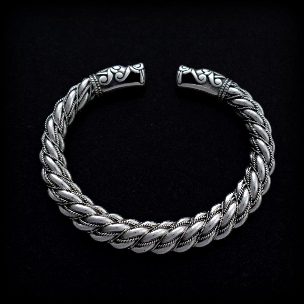 Premium Thick Gotland Armring, Silver