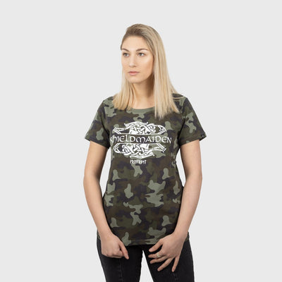 Premium T-shirt, Shieldmaiden, Camo