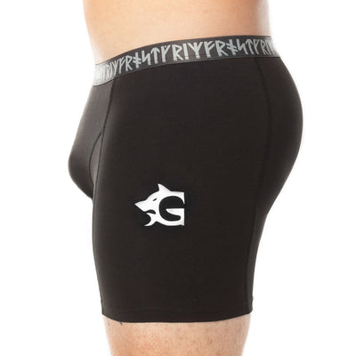 Grimfrost långa boxershorts, 3-pack, Svart