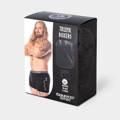 Grimfrost korta boxershorts, 3-pack, Svart