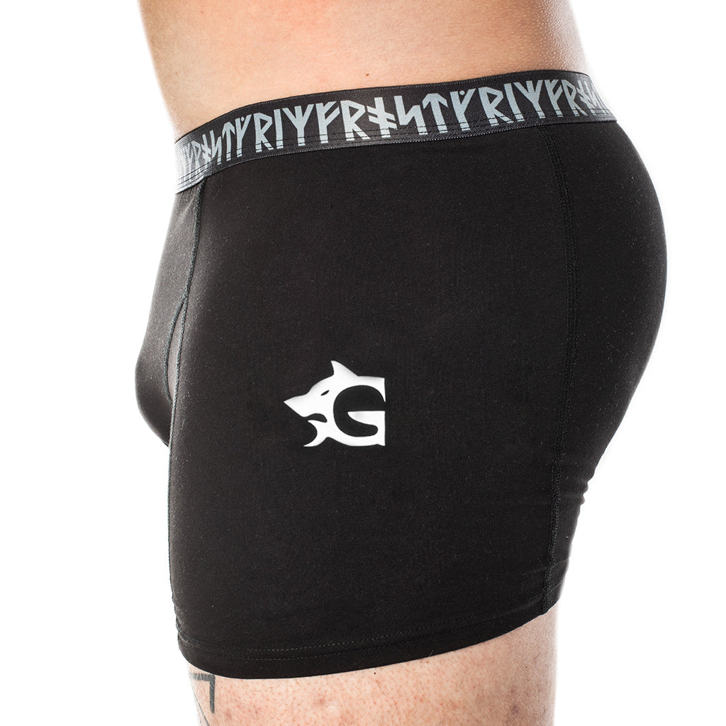 Grimfrost korta boxershorts, 3-pack, Svart