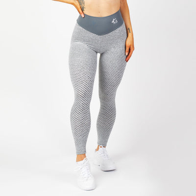 Leggings, Honeycomb-mönster, Vit