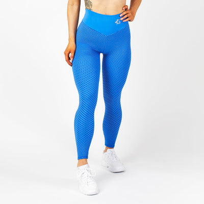 Honeycomb Leggings, Blue