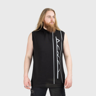 Premium Sleeveless Hoodie, Thor Viki, Black