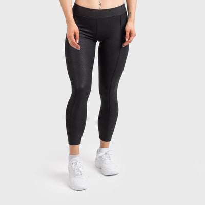 Leggings, Läderlook, Svart