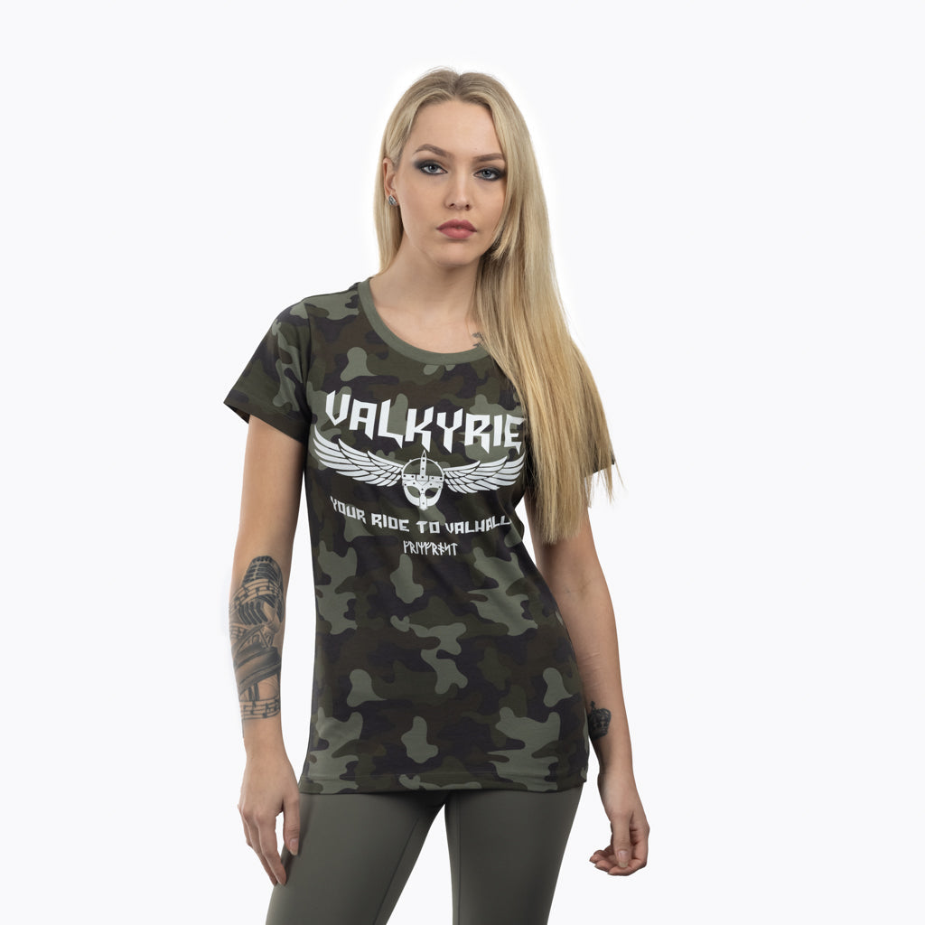 Women's Premium Tee, Valkyrie, Camo