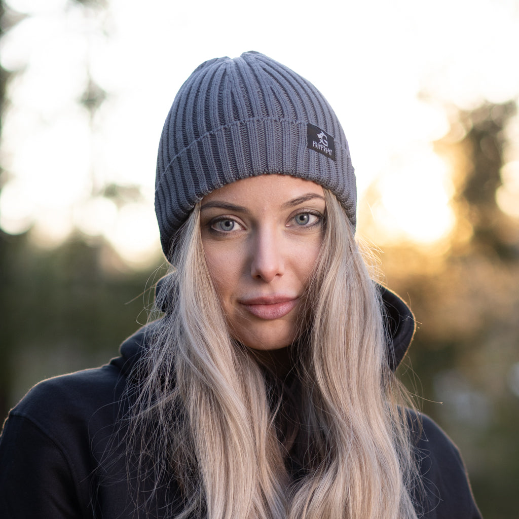 Grimfrost Watch Cap, Grey Cotton