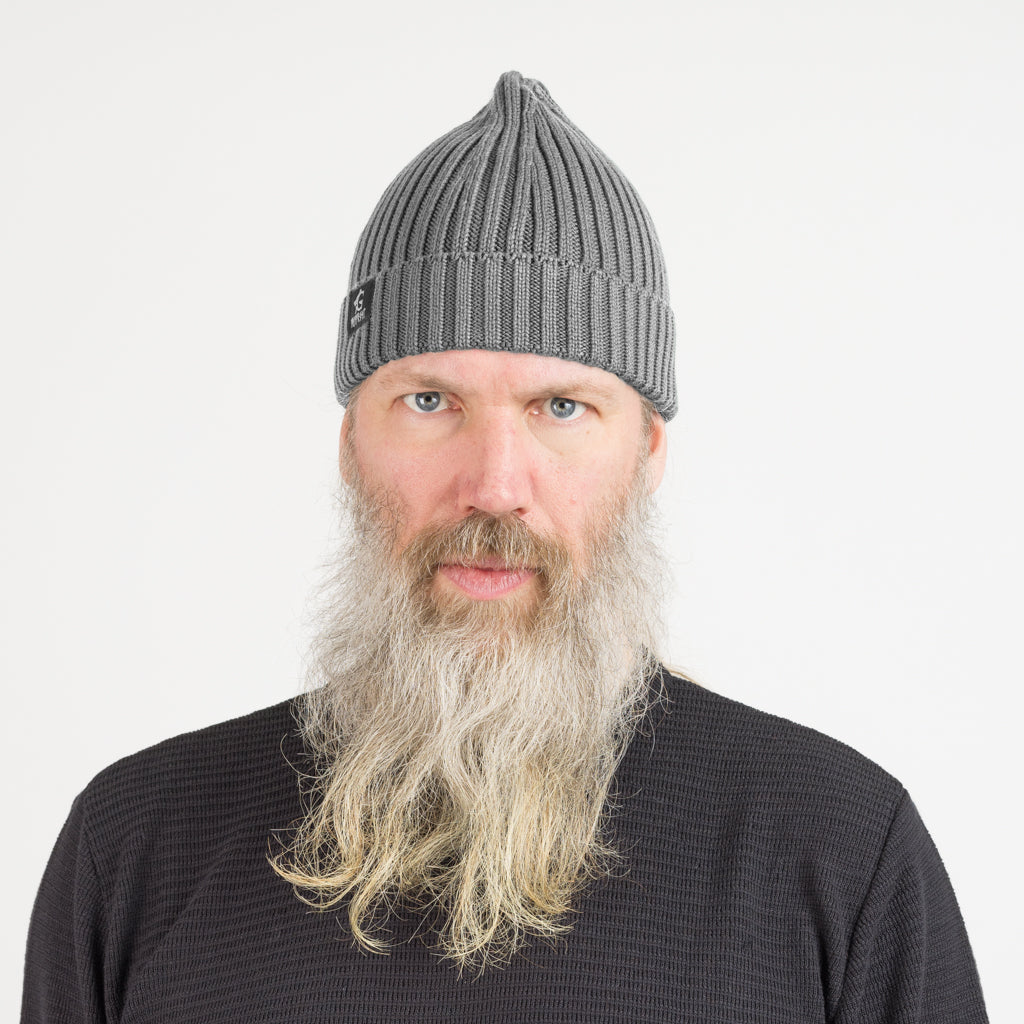 Grimfrost Watch Cap, Grey Cotton