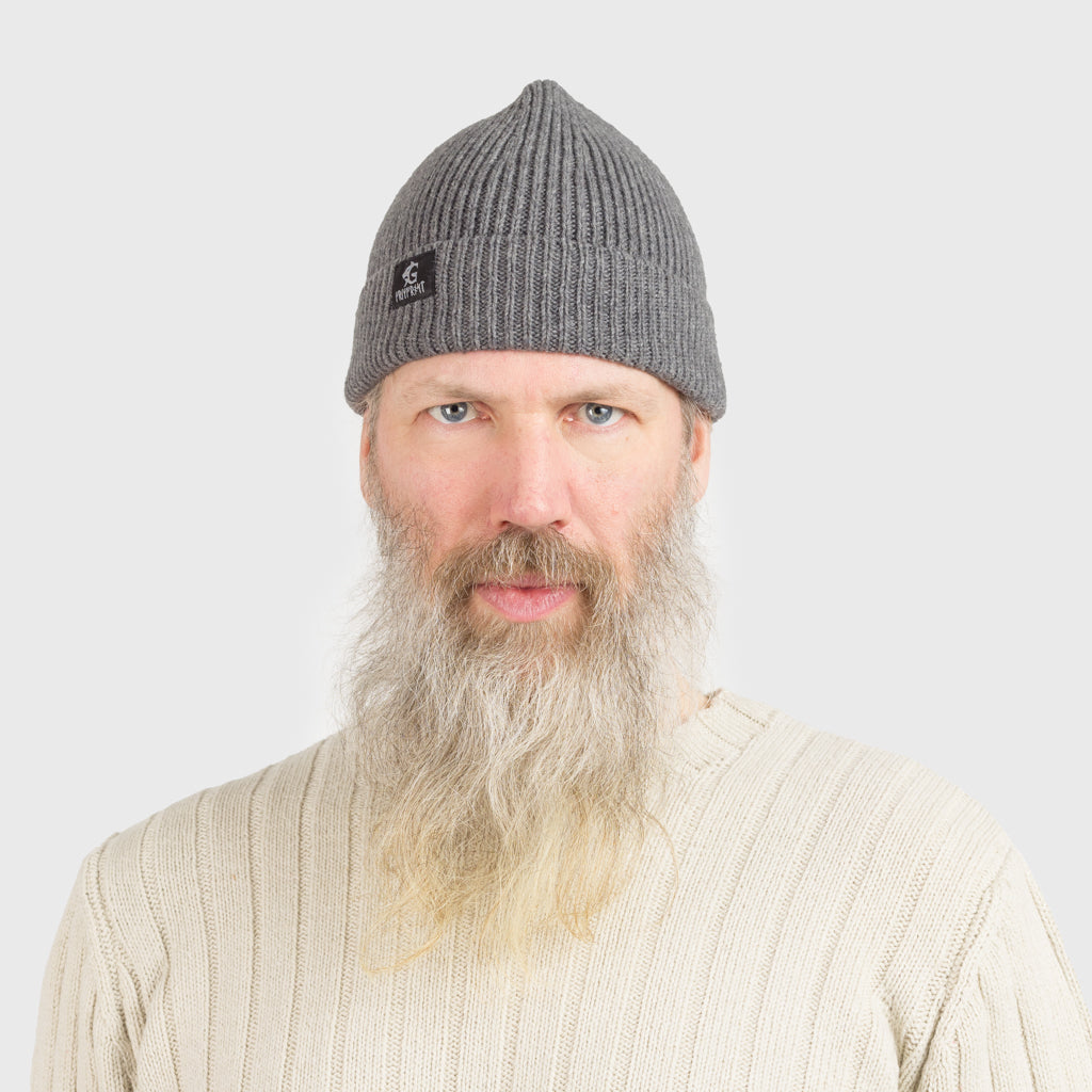 Grimfrost Watch Cap, Grey Merino Wool