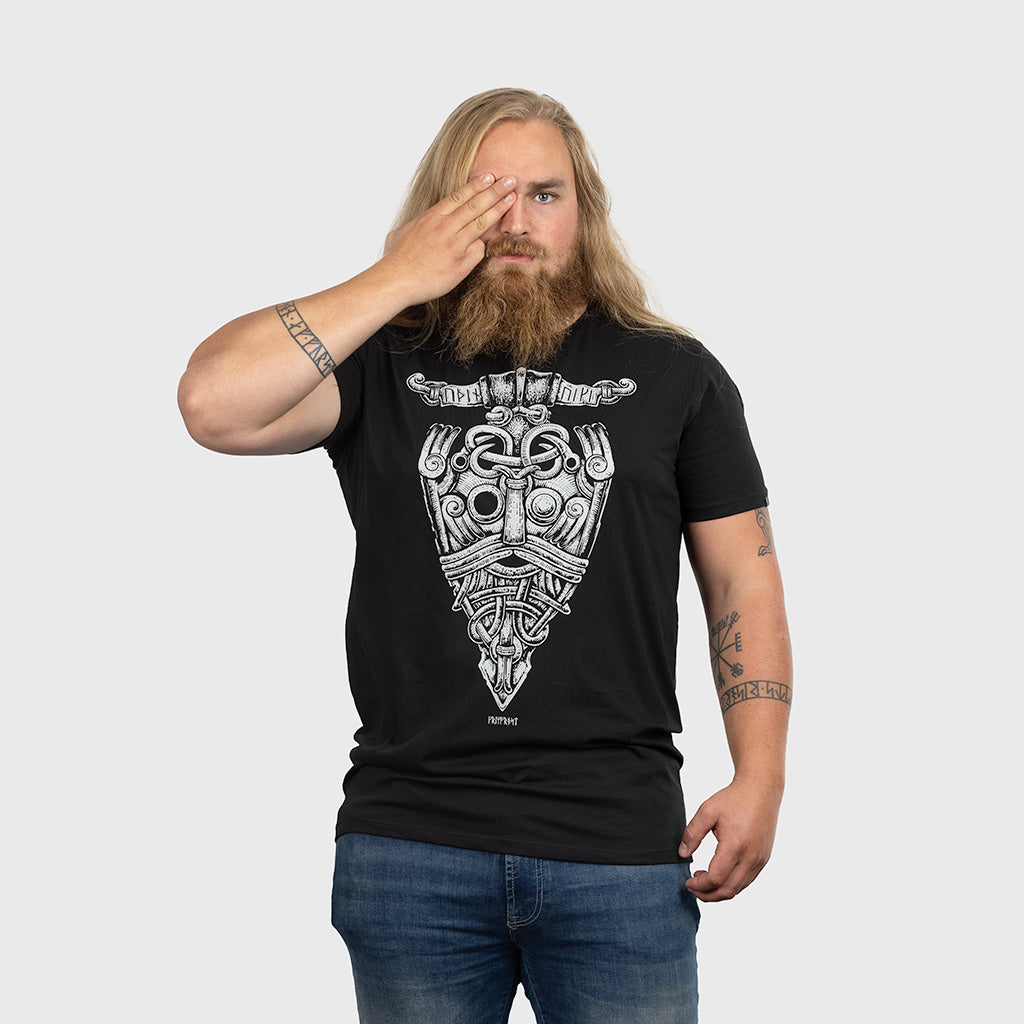 Premium Tee, Odin Mask, Svart