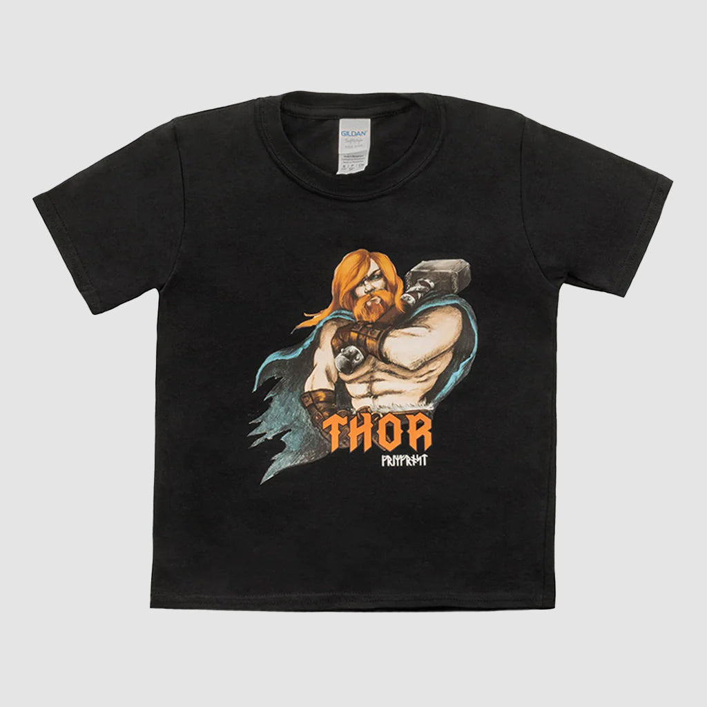 T-shirt för Barn, Thor, Svart