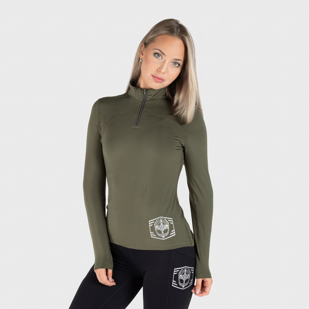 Women's Half Zip, Green