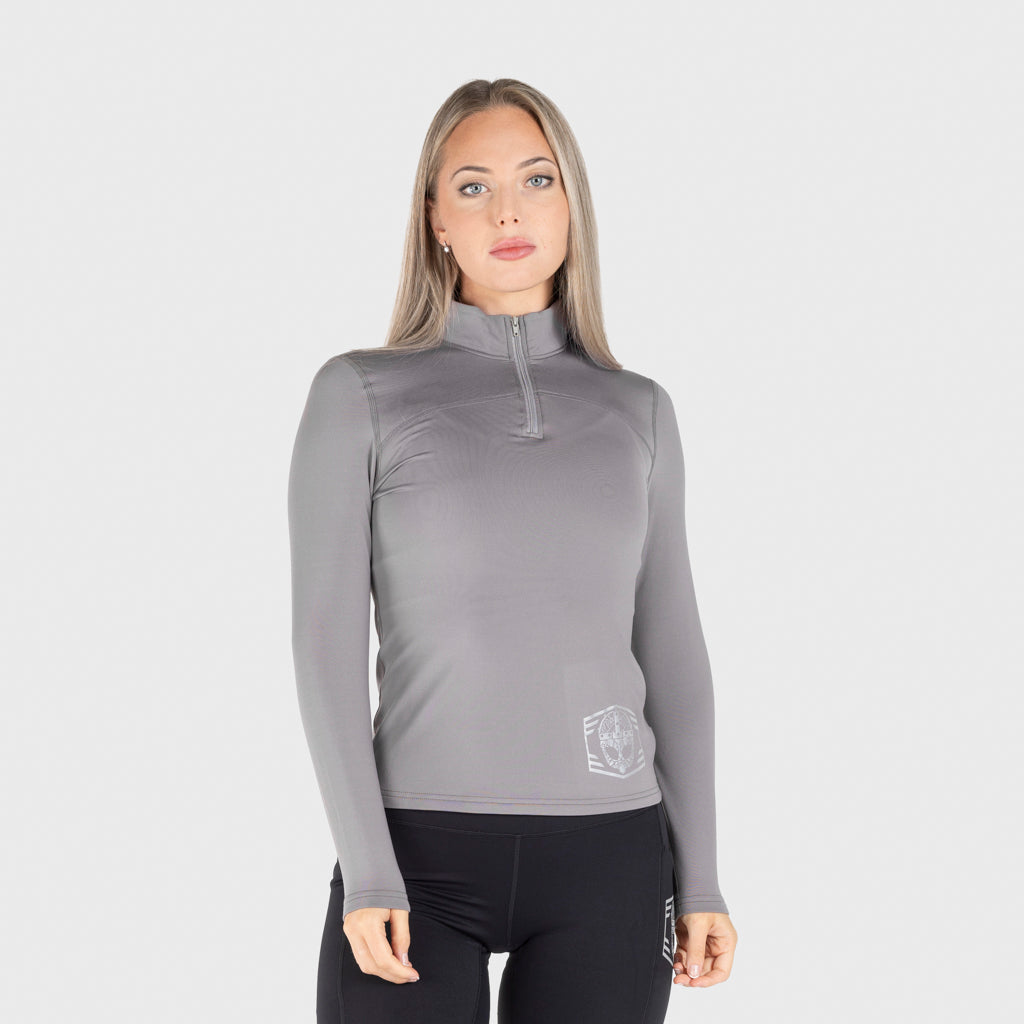 Women's Half Zip, Grey