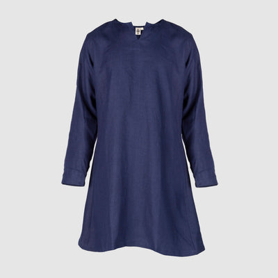 Viking Linen Tunic, Dark Blue