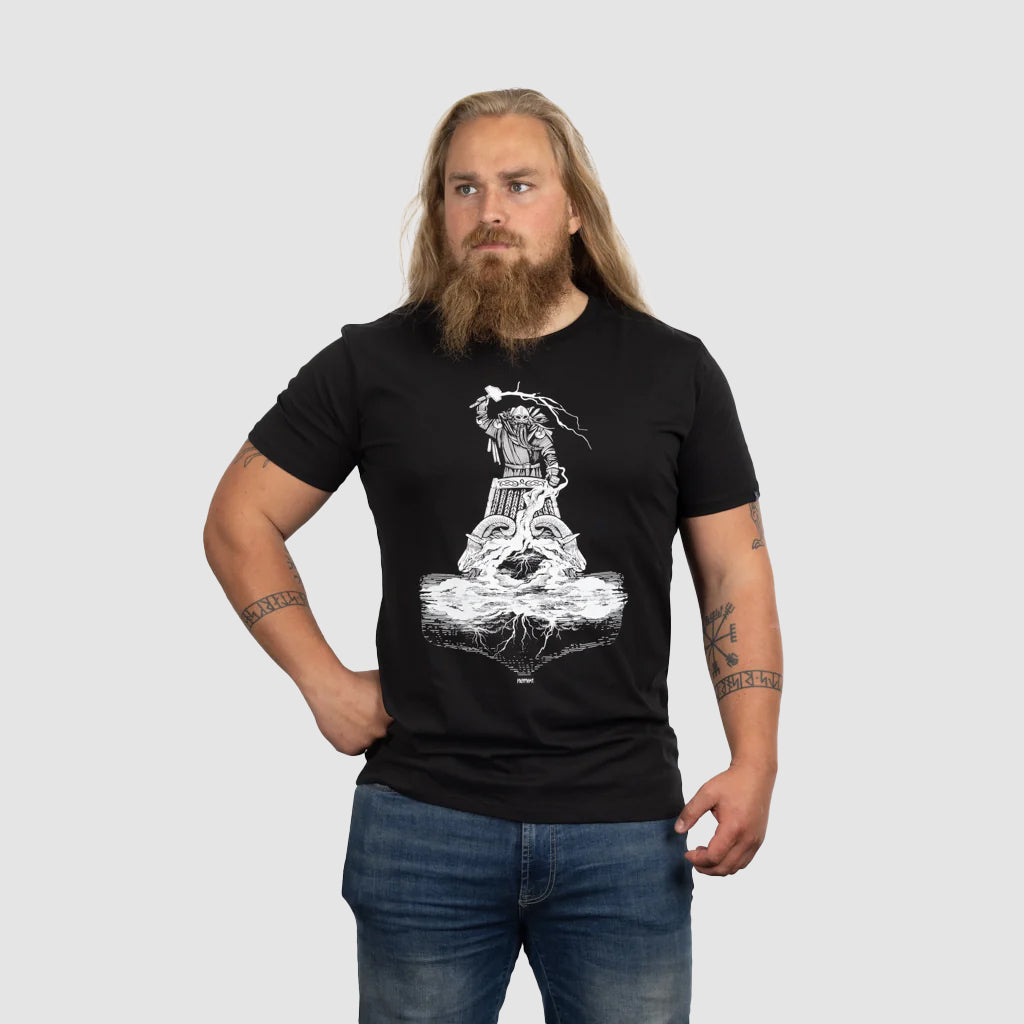 Premium T-shirt, Thor Rides, Svart