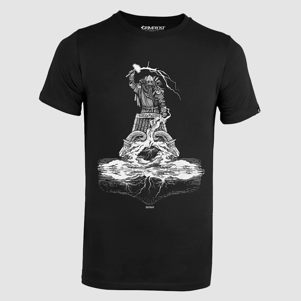 Premium T-shirt, Thor Rides, Svart