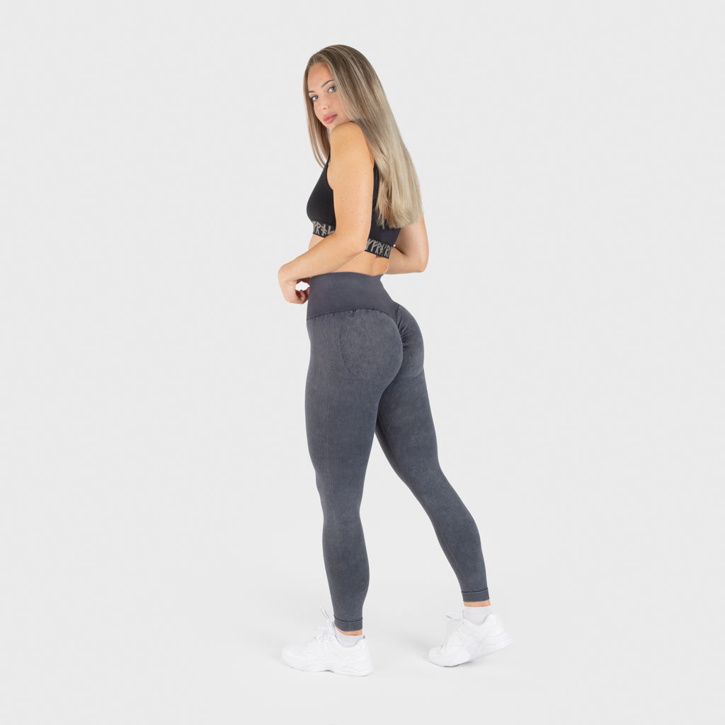 Scrunchleggings, Tvättade Jeans