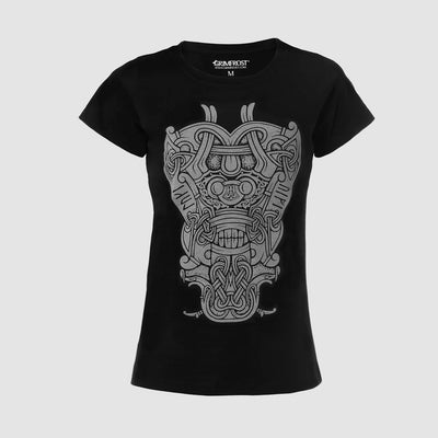 Premium T-shirt för kvinnor, Loki Mask, Svart