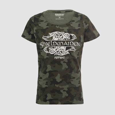 Premium T-shirt, Shieldmaiden, Camo