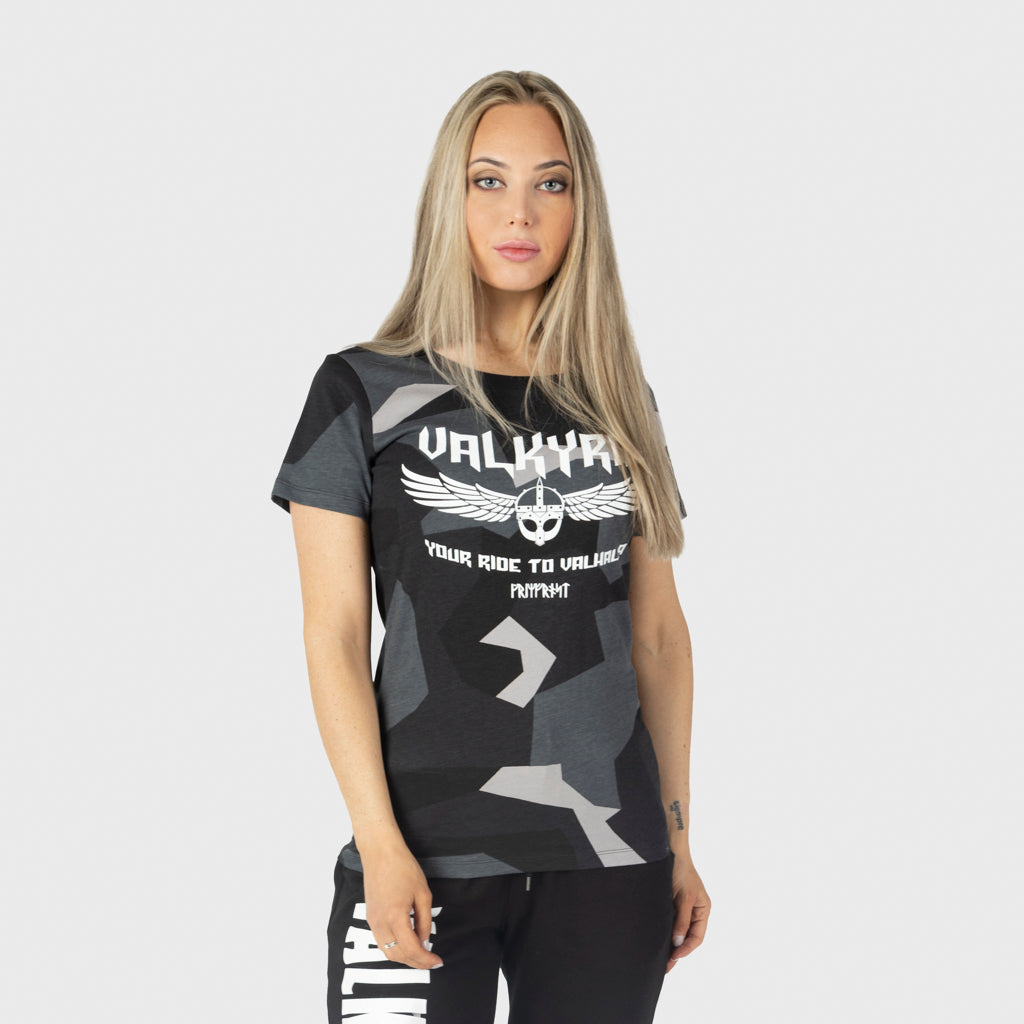 Premium T-shirt, Valkyrie, M90 Grå Camo