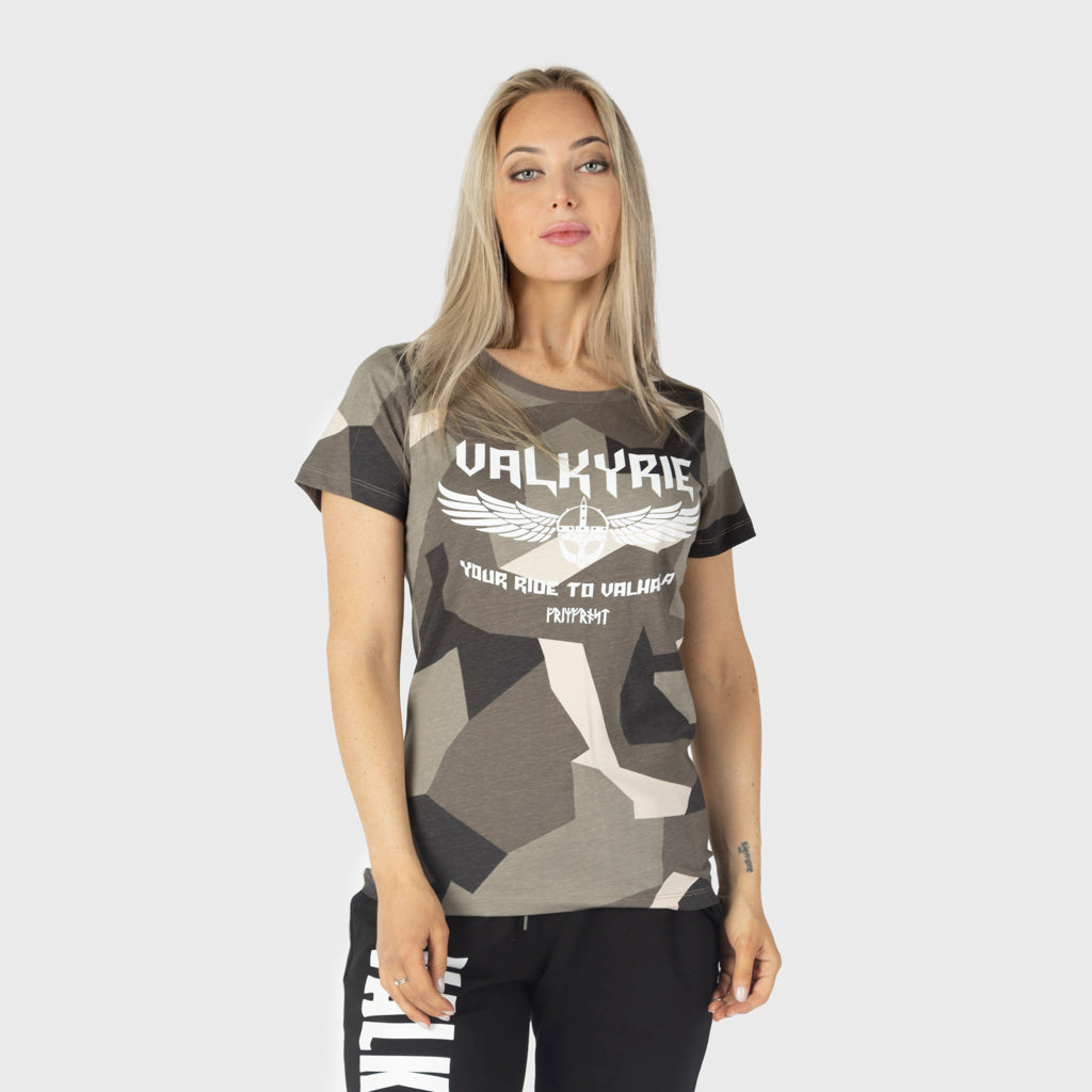 Premium T-shirt, Valkyrie, M90 Brun Camo