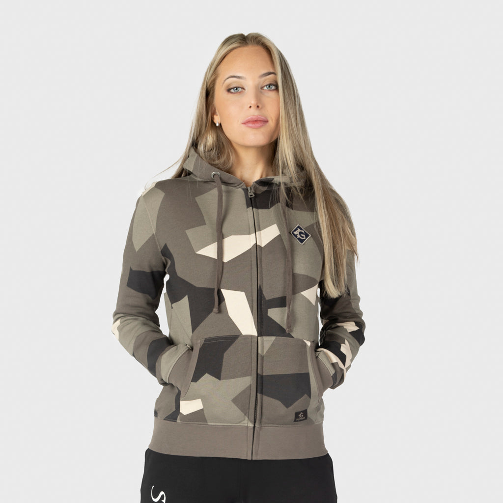 Women's Premium Zoodie, Grimfrost, M90 Brown Camo