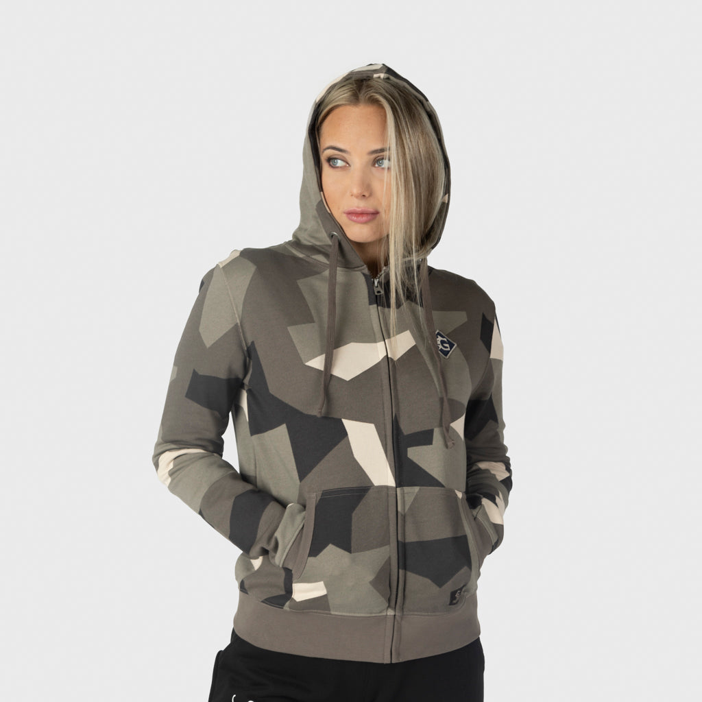 Women's Premium Zoodie, Grimfrost, M90 Brown Camo