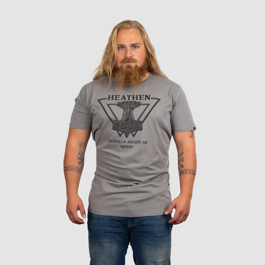 Premium t-shirt, Heathen, Grå