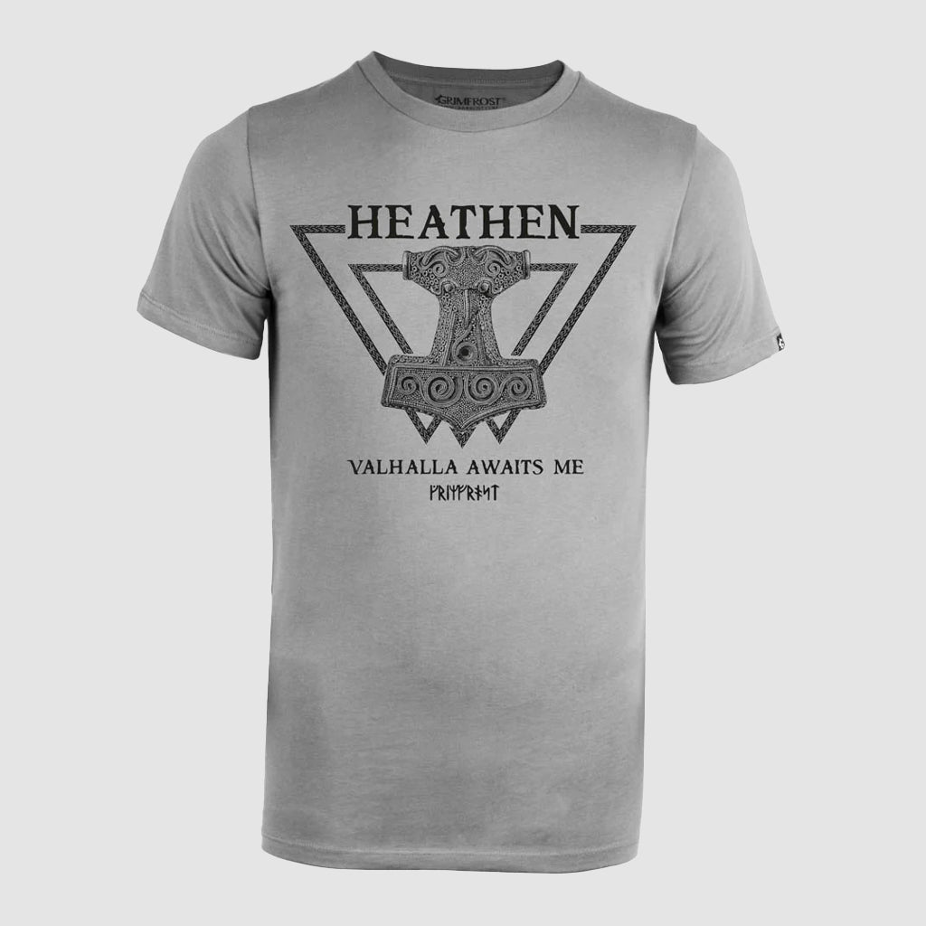 Premium t-shirt, Heathen, Grå