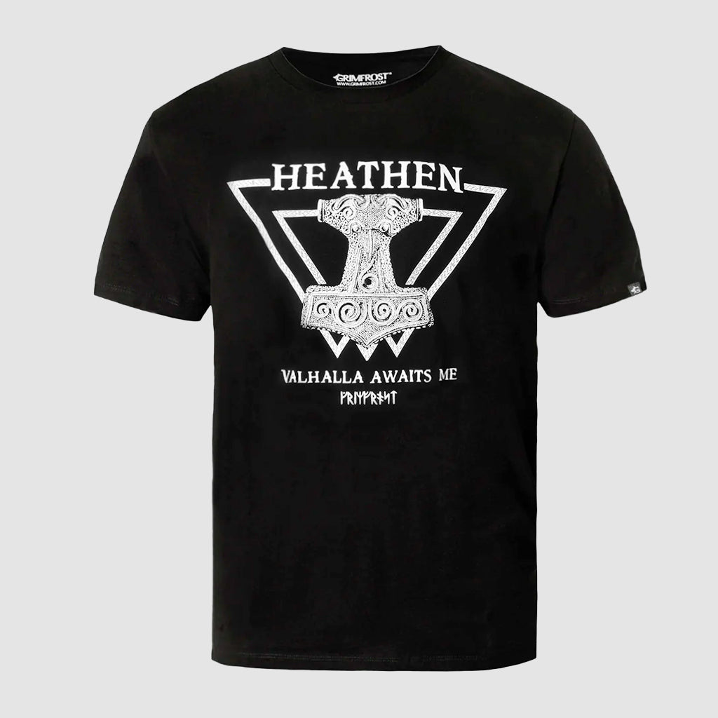 Premium t-shirt, Heathen, Svart