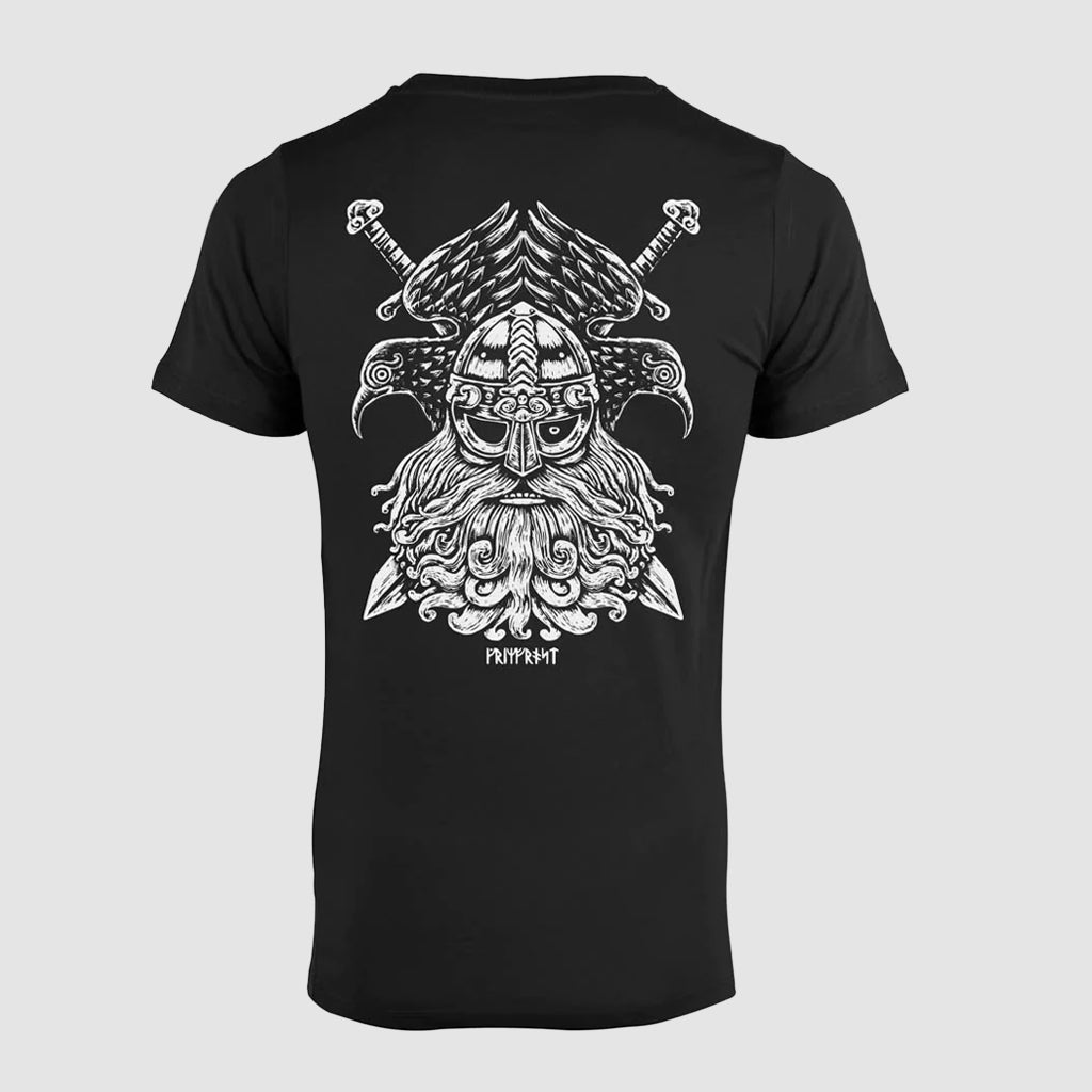 Premium Tee, Odin & Ravens, Svart