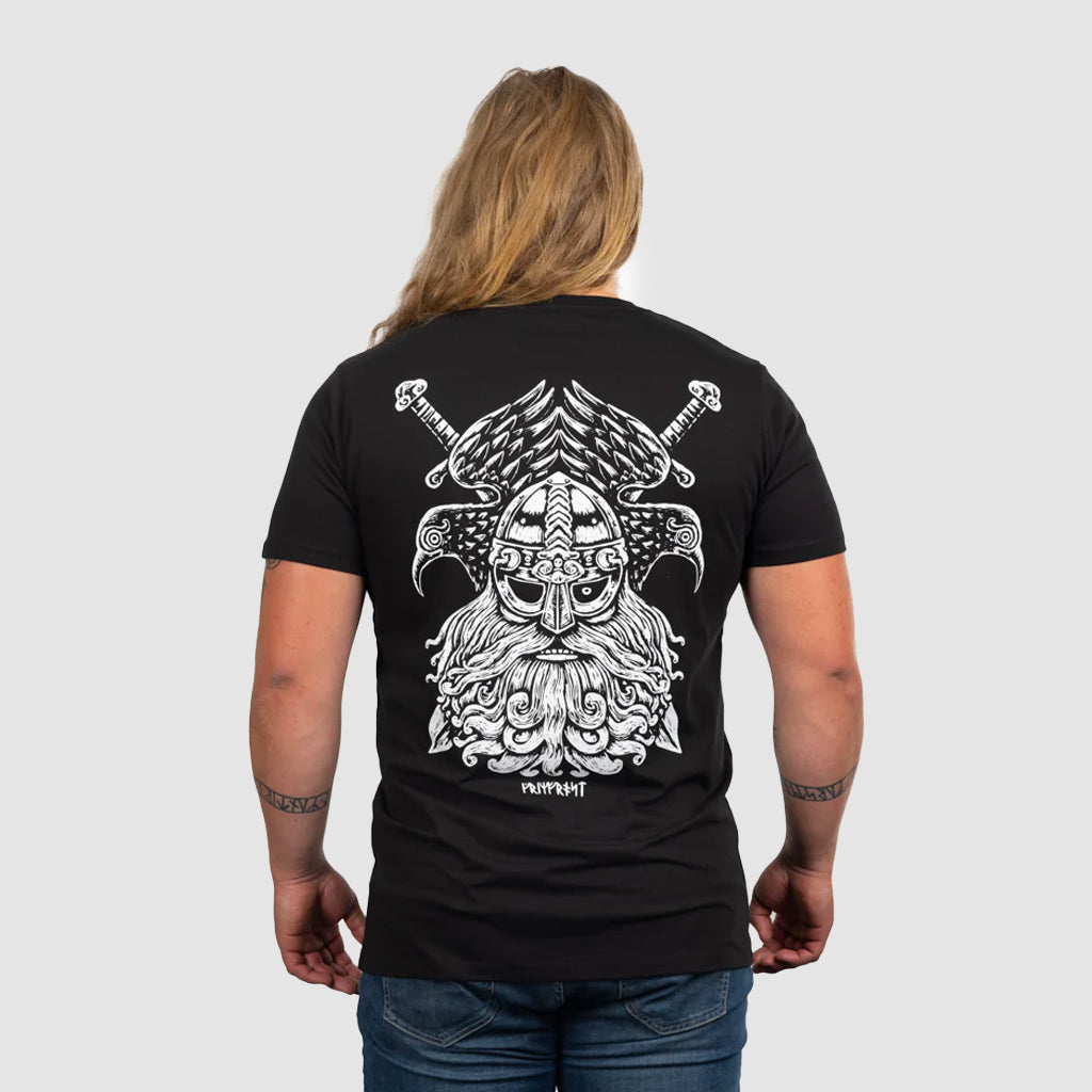 Premium Tee, Odin & Ravens, Svart