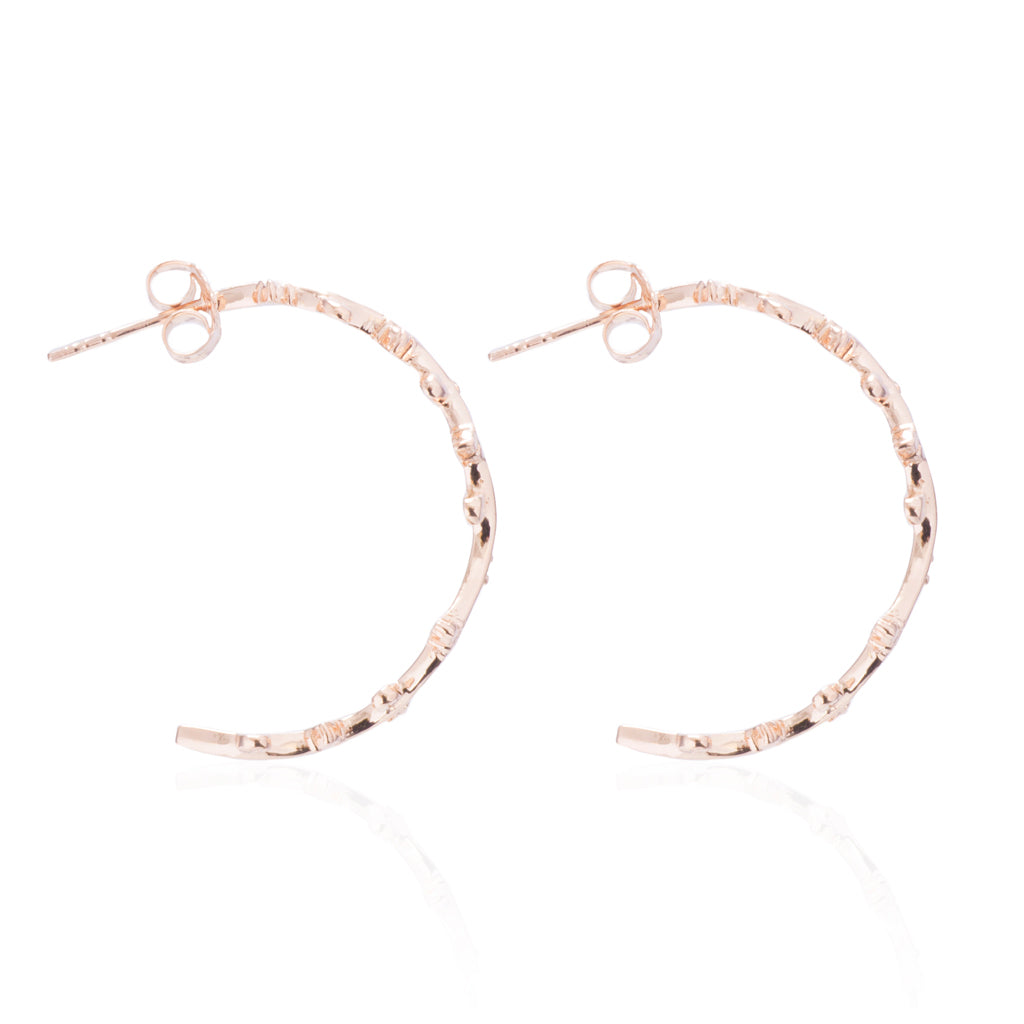  - Bjarkan Earrings, Rose Gold - Grimfrost.com