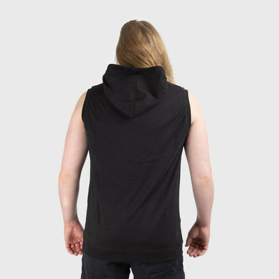 Premium Ärmlös Hoodie, Thor Viki, Svart