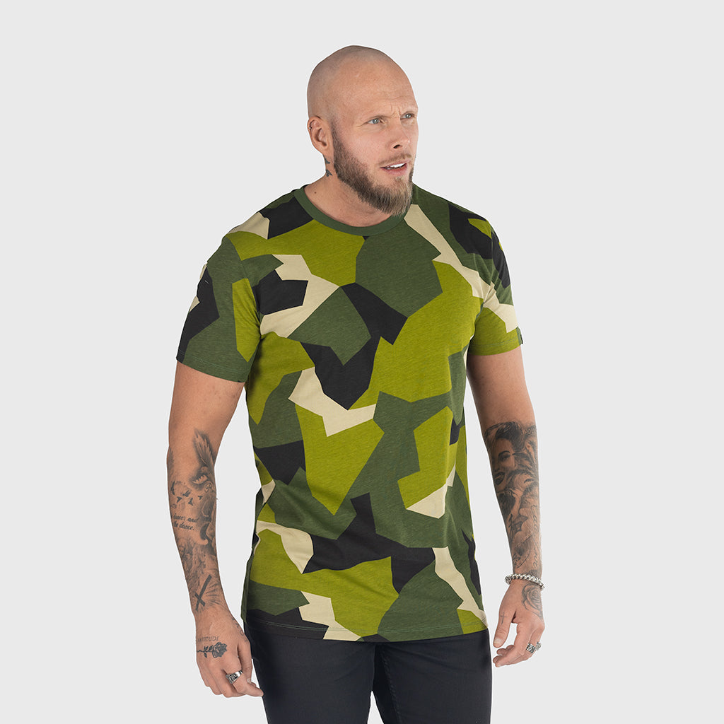 Premium t-shirt, Grimfrost, M90 Grön Camo