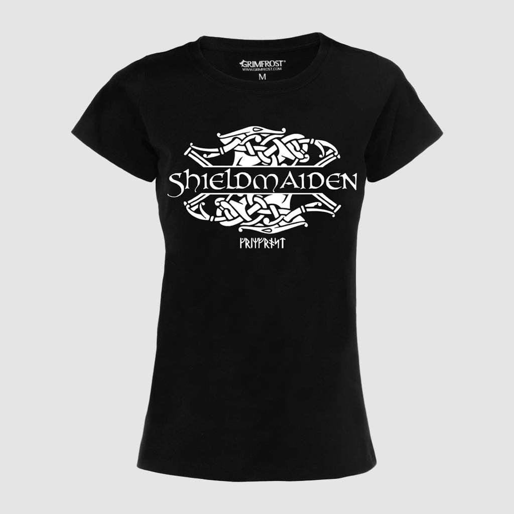 Premium T-shirt, Shieldmaiden, Svart