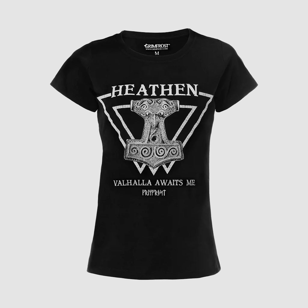 Premium T-shirt, Heathen, Svart